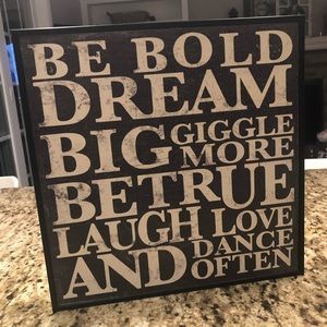 Dream Big | Be Bold dance wall sign